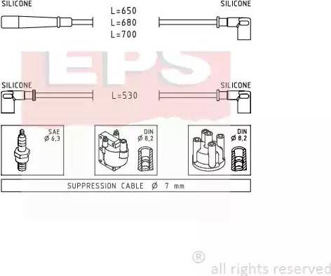 EPS 1.501.554 - Ignition Cable Kit autospares.lv