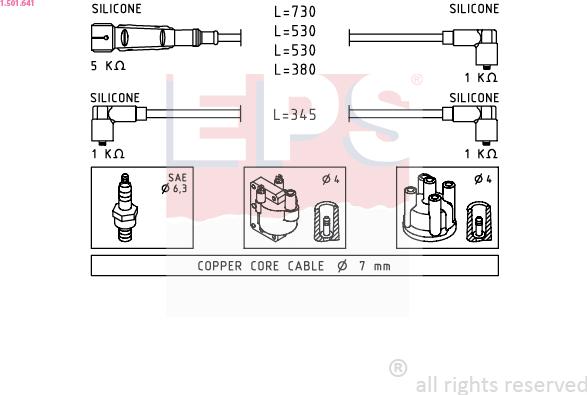 EPS 1.501.641 - Ignition Cable Kit autospares.lv