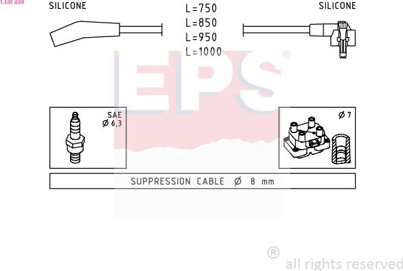 EPS 1.501.639 - Ignition Cable Kit autospares.lv