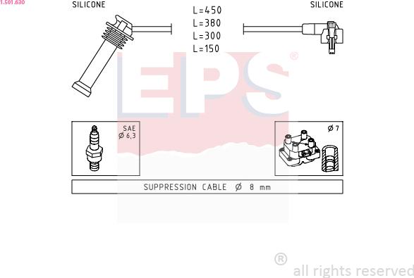 EPS 1.501.630 - Ignition Cable Kit autospares.lv