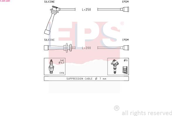 EPS 1.501.841 - Ignition Cable Kit autospares.lv