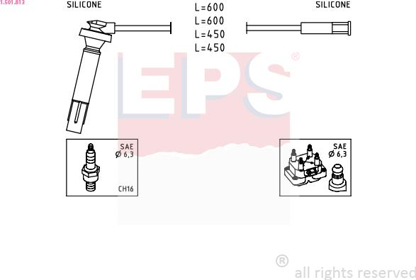 EPS 1.501.813 - Ignition Cable Kit autospares.lv