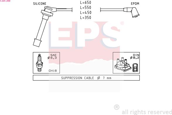 EPS 1.501.399 - Ignition Cable Kit autospares.lv