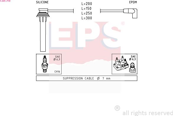 EPS 1.501.719 - Ignition Cable Kit autospares.lv