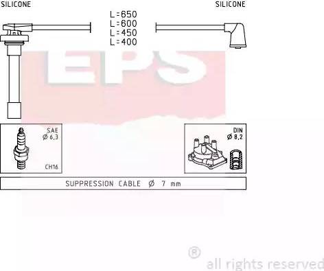 EPS 1.501.714 - Ignition Cable Kit autospares.lv