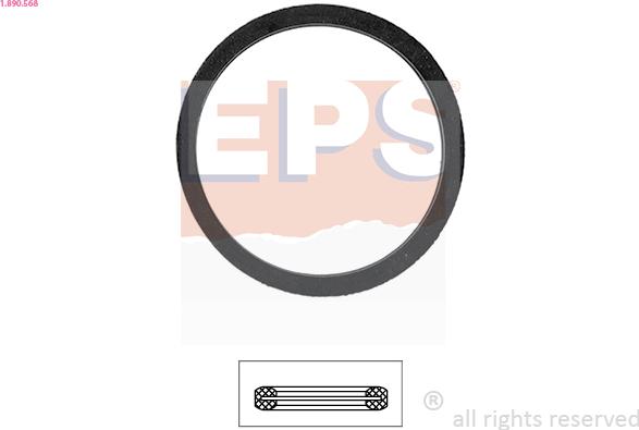 EPS 1.890.568 - Gasket, thermostat autospares.lv