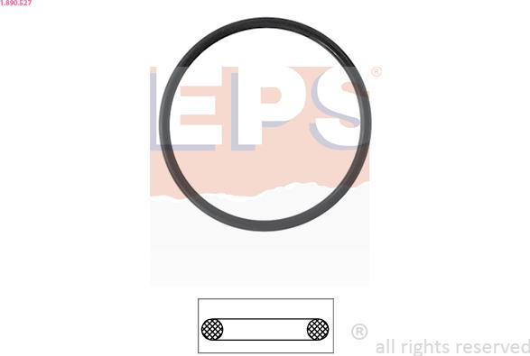 EPS 1.890.527 - Gasket, thermostat autospares.lv