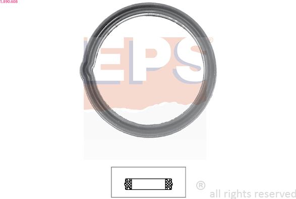 EPS 1.890.608 - Gasket, thermostat autospares.lv