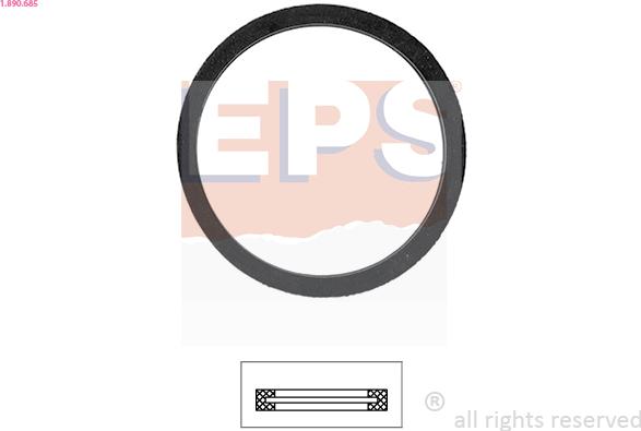 EPS 1.890.685 - Gasket, thermostat autospares.lv