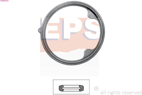 EPS 1.890.627 - Gasket, thermostat autospares.lv