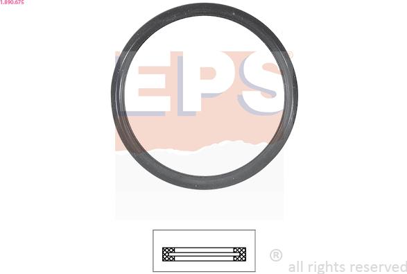 EPS 1.890.675 - Gasket, thermostat autospares.lv