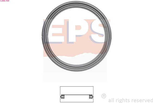 EPS 1.890.709 - Gasket, thermostat autospares.lv