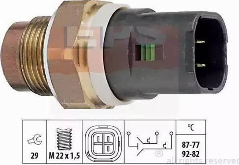 EPS 1.850.675 - Temperature Switch, radiator / air conditioner fan autospares.lv