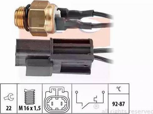 EPS 1.850.054 - Temperature Switch, radiator / air conditioner fan autospares.lv