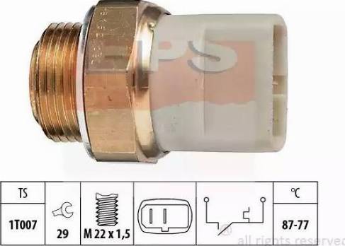 EPS 1.850.152 - Temperature Switch, radiator / air conditioner fan autospares.lv
