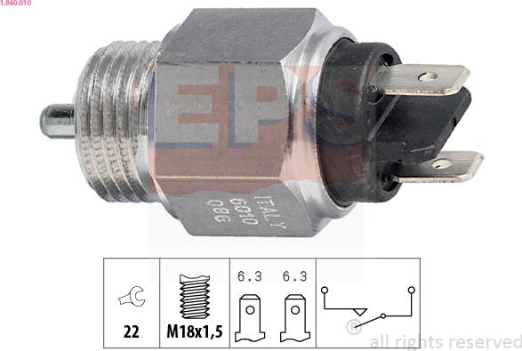 EPS 1.860.010 - Switch, reverse light autospares.lv