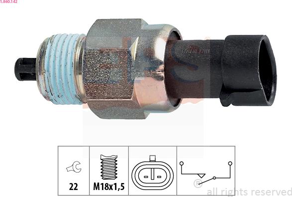 EPS 1.860.142 - Switch, reverse light autospares.lv