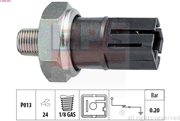 EPS 1.800.042 - Sender Unit, oil pressure autospares.lv