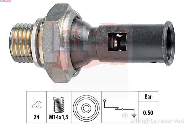 EPS 1.800.056 - Sender Unit, oil pressure autospares.lv