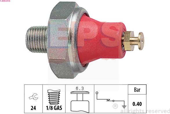 EPS 1.800.016 - Sender Unit, oil pressure autospares.lv