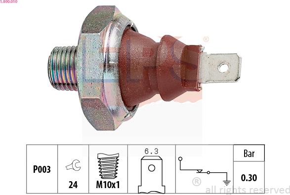 EPS 1.800.010 - Sender Unit, oil pressure autospares.lv