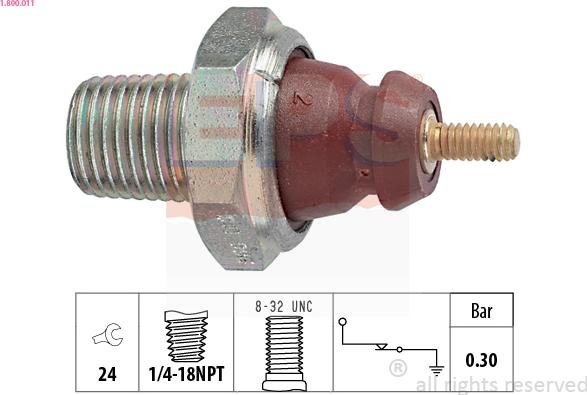 EPS 1.800.011 - Sender Unit, oil pressure autospares.lv