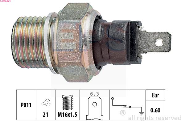 EPS 1.800.021 - Sender Unit, oil pressure autospares.lv