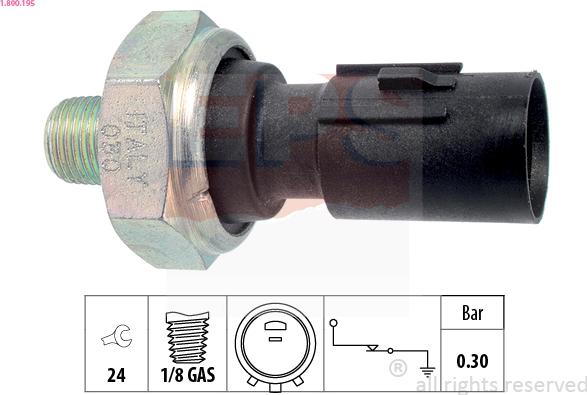 EPS 1.800.195 - Sender Unit, oil pressure autospares.lv