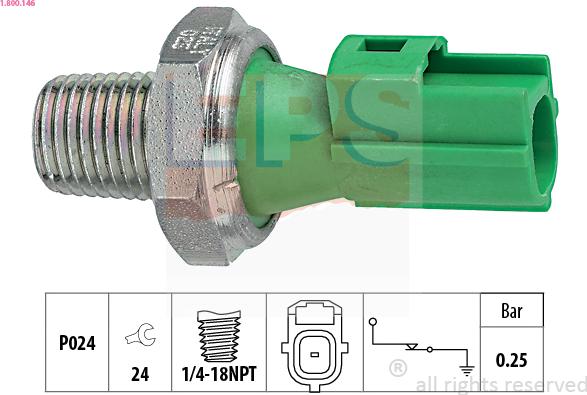 EPS 1.800.146 - Sender Unit, oil pressure autospares.lv