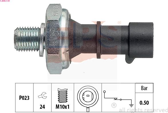 EPS 1.800.141 - Sender Unit, oil pressure autospares.lv