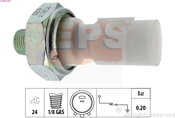 EPS 1.800.182 - Sender Unit, oil pressure autospares.lv