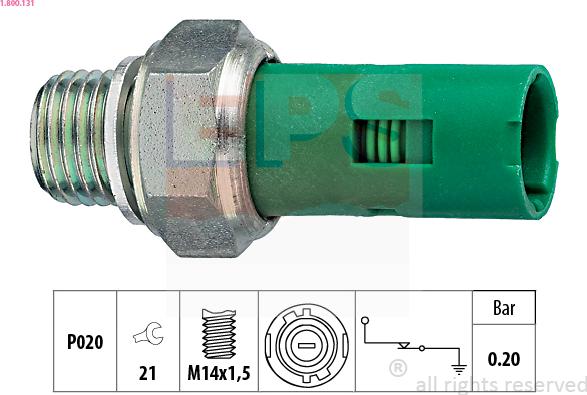 EPS 1.800.131 - Sender Unit, oil pressure autospares.lv