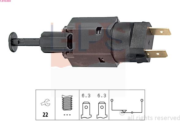 EPS 1.810.050 - Brake Light Switch / Clutch autospares.lv