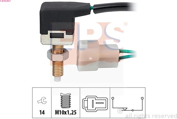 EPS 1.810.057 - Brake Light Switch / Clutch autospares.lv