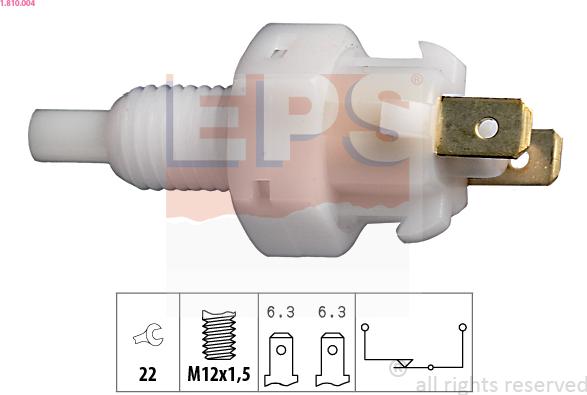 EPS 1.810.004 - Brake Light Switch / Clutch autospares.lv