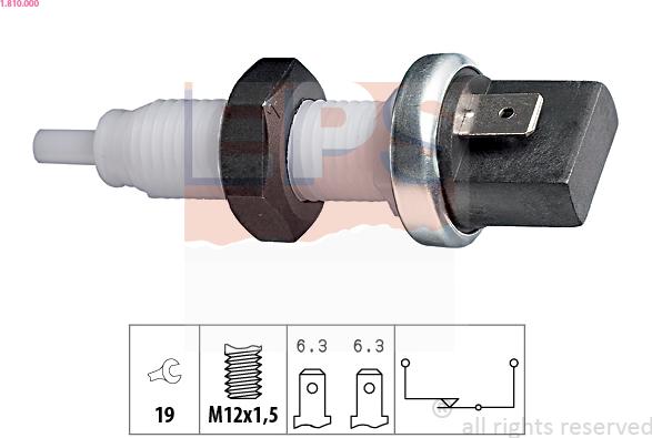 EPS 1.810.000 - Brake Light Switch / Clutch autospares.lv