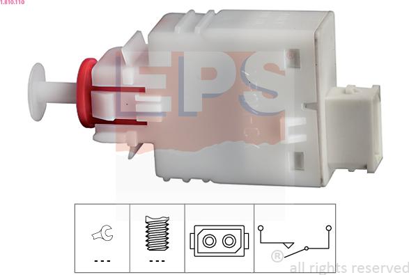 EPS 1.810.110 - Switch, clutch control (cruise control) autospares.lv