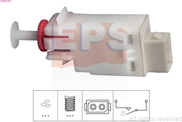 EPS 1.810.123 - Switch, clutch control (cruise control) autospares.lv
