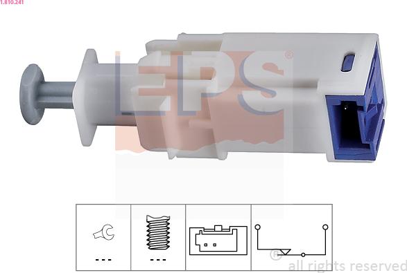 EPS 1.810.241 - Switch, clutch control (cruise control) autospares.lv