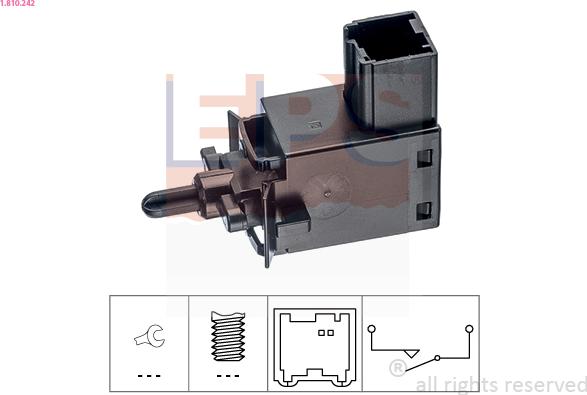 EPS 1.810.242 - Switch, clutch control (cruise control) autospares.lv