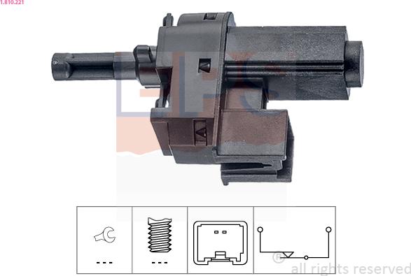 EPS 1.810.221 - Switch, clutch control (cruise control) autospares.lv