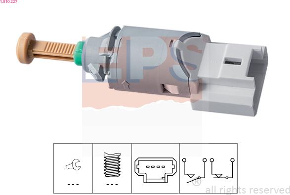 EPS 1.810.227 - Brake Light Switch / Clutch autospares.lv