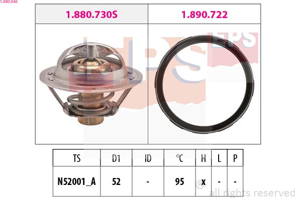 EPS 1.880.946 - Coolant thermostat / housing autospares.lv