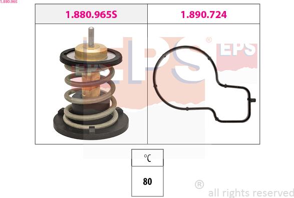 EPS 1.880.965 - Coolant thermostat / housing autospares.lv