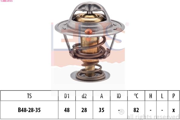 EPS 1.880.415S - Coolant thermostat / housing autospares.lv