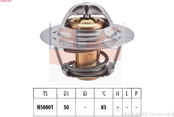 EPS 1.880.543S - Coolant thermostat / housing autospares.lv