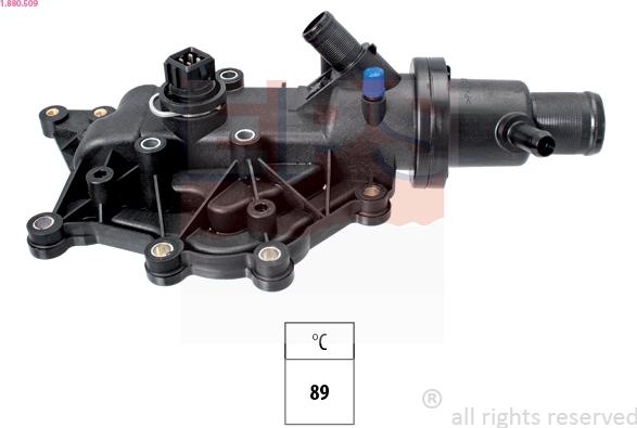 EPS 1.880.509 - Coolant thermostat / housing autospares.lv