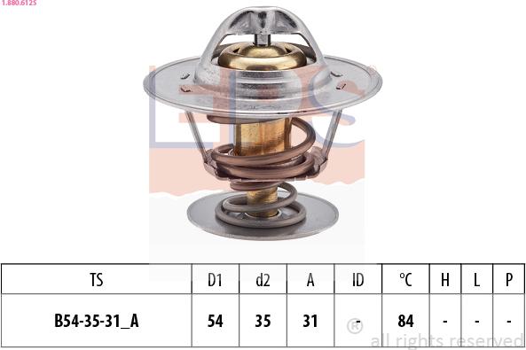 EPS 1.880.612S - Coolant thermostat / housing autospares.lv