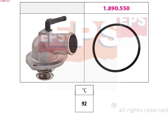 EPS 1.880.157 - Coolant thermostat / housing autospares.lv