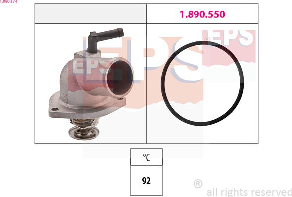 EPS 1.880.174 - Coolant thermostat / housing autospares.lv